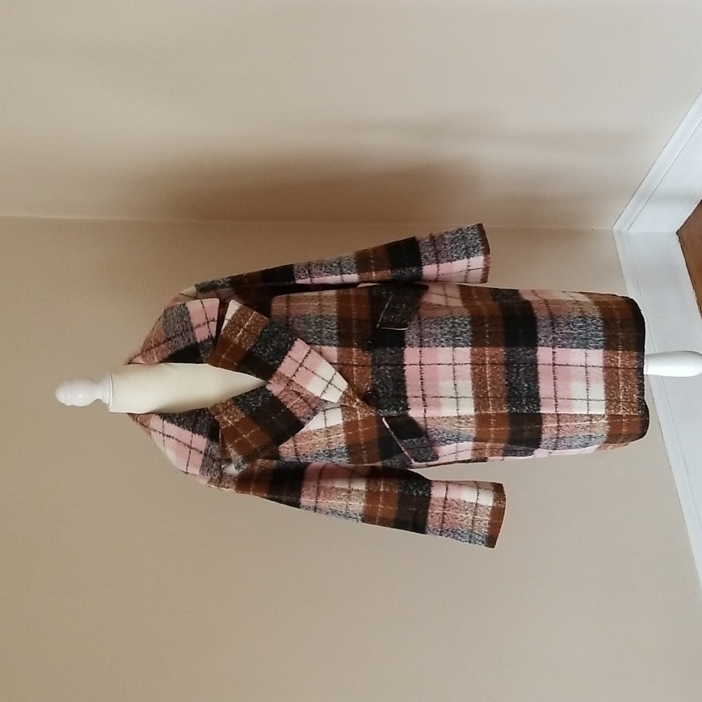 Bernardo Plaid Coat from Anthropologie